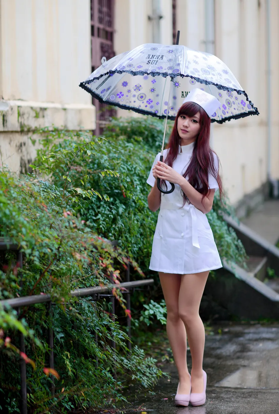 [Mzsock] NO.204 Xiaoya nurse uniform, stockings, high heels and beautiful legs street photography#[70P]-26