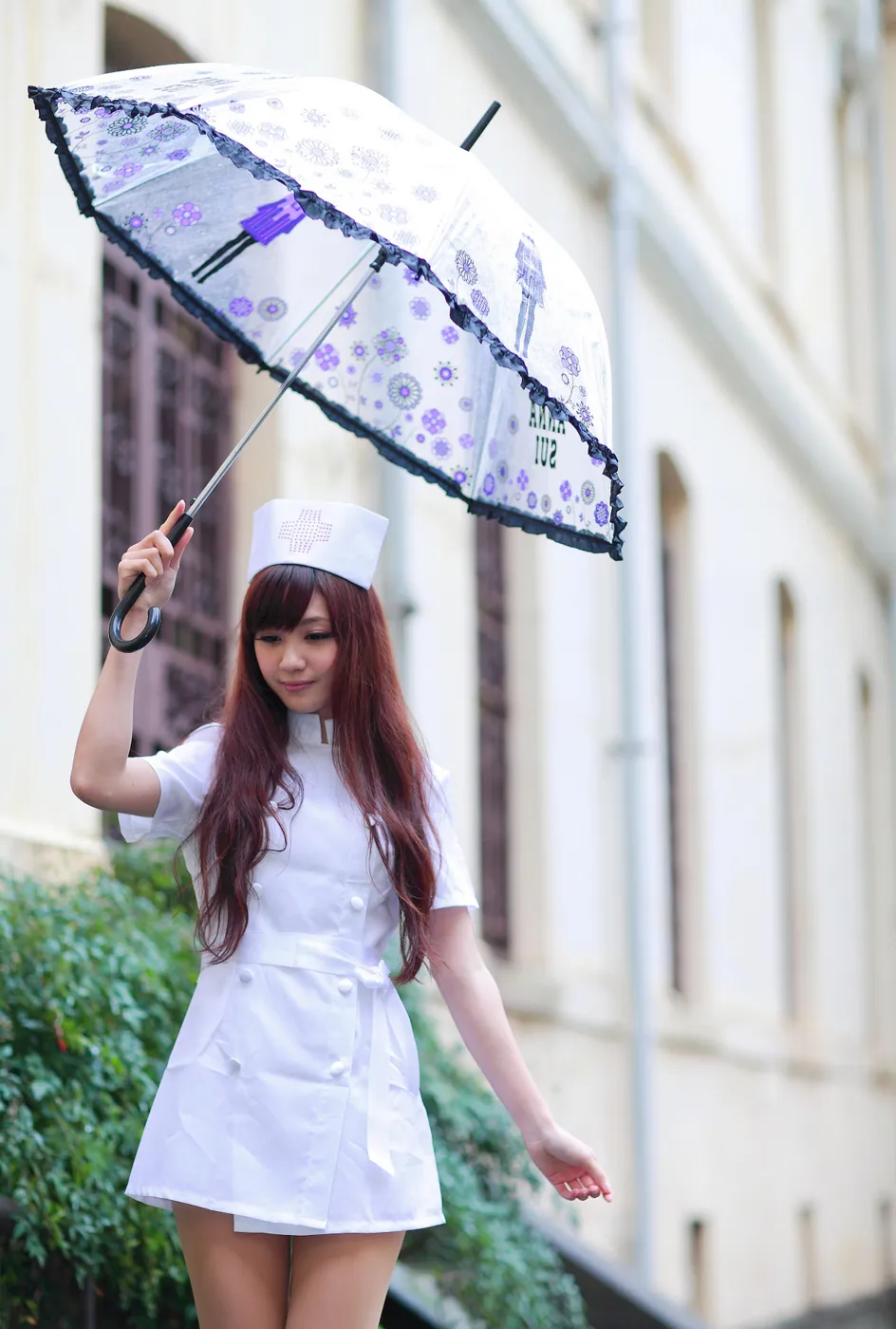 [Mzsock] NO.204 Xiaoya nurse uniform, stockings, high heels and beautiful legs street photography#[70P]-34