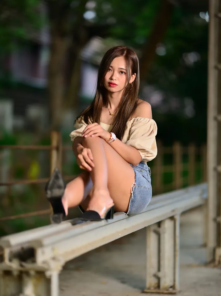 [Mzsock] NO.203 Xu Xiaozhen denim short skirt, high heels and beautiful legs street photography#[73P]-41