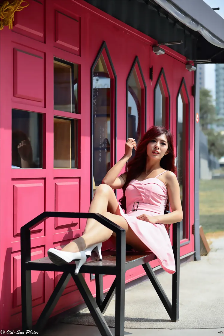 [Mzsock] NO.155 Gao Xuan pink dress, short skirt, stockings, high heels and beautiful legs street photography#[82P]-28